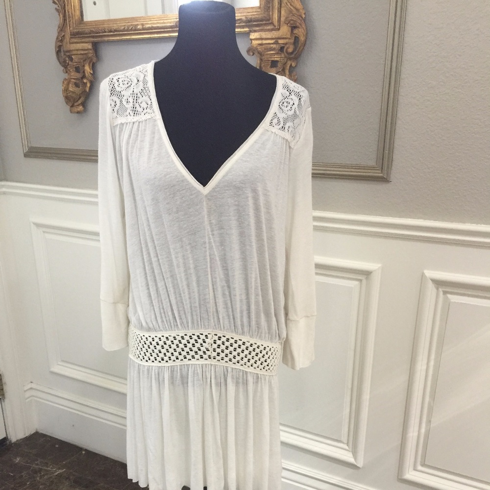 Free People Lace Accent Tunic Sz Small